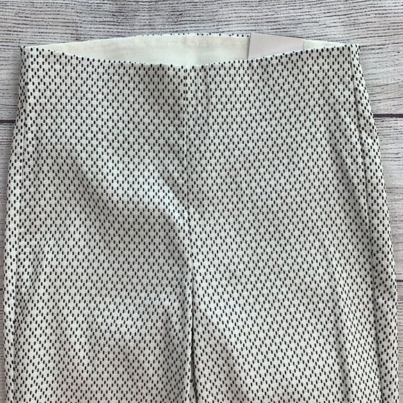 WHBM Crop Pants sz 00 White Black Pattern Pull On New NWT - Picture 3 of 11